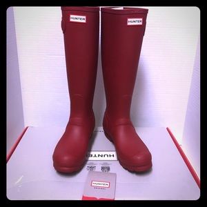Hunters Original Tall Military Red Boots. Sz 6